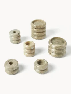 Set de portavelas y candelabros 2en1 de mármol Orta, 2 uds. Jarrones|Portavelas