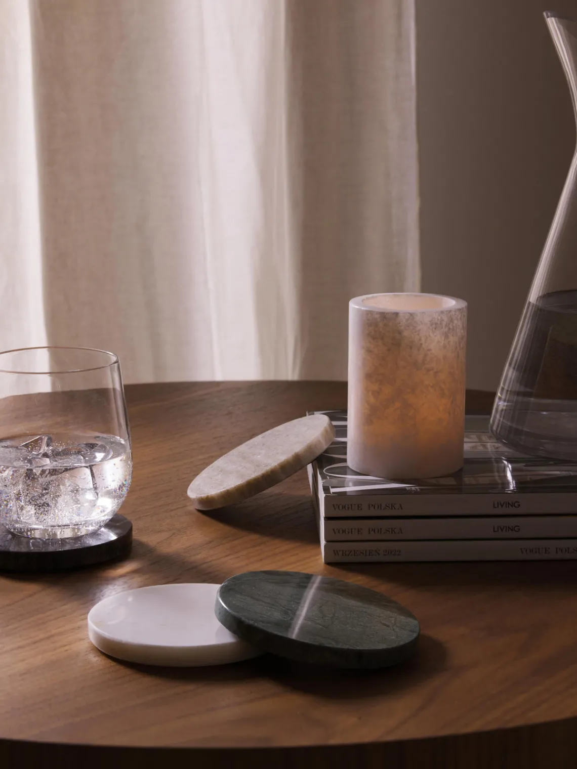 Online Set de posavasos de mármol Callum, 4 uds. Posavasos|Vajillas Completas