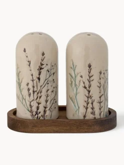 Molinillos De Especias|Molinillos De Especias>Bloomingville Set de salero y pimentero artesanales Bea, 3 pzas.