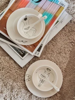 New Set de tazas de café artesanales Undressed, 4 uds. Tazas Y Mugs|Vajillas Completas