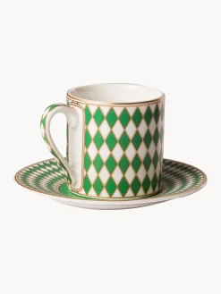 Tazas De Espresso|Vajillas Completas></noscript>POLSPOTTEN Set de tazas espresso con platito Chess, 4 uds.