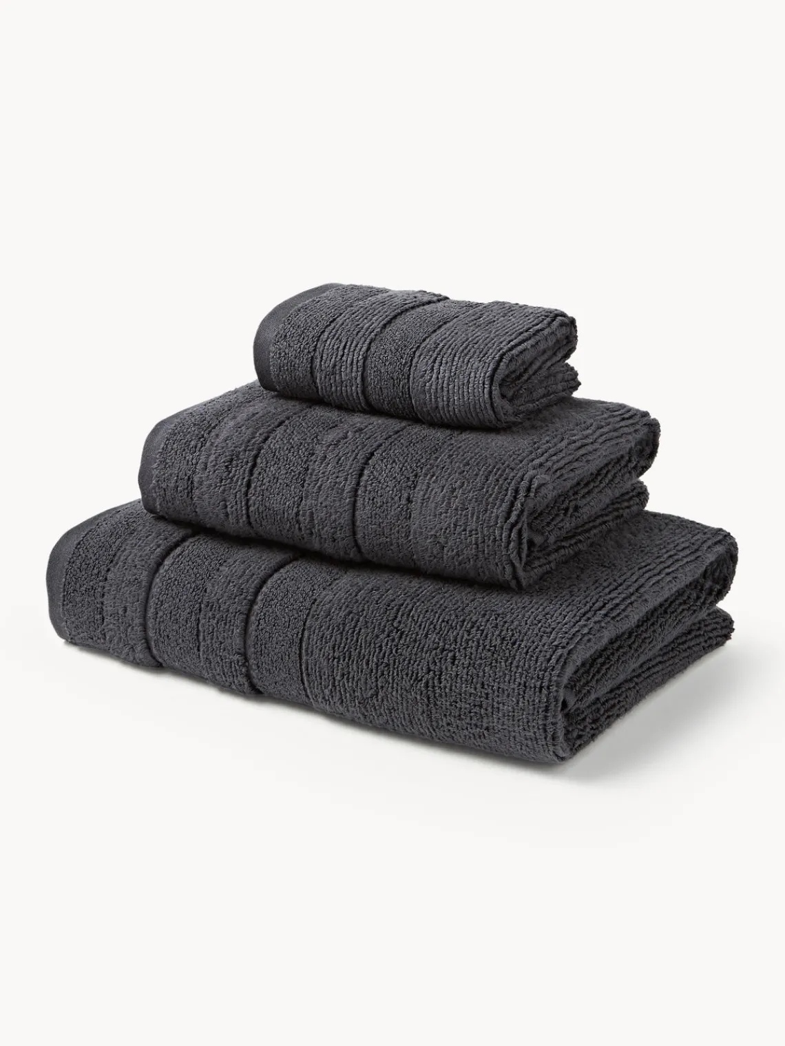 Sale Set de toallas con borde a rayas Luxe, tamaños diferentes Toallas|Mantas