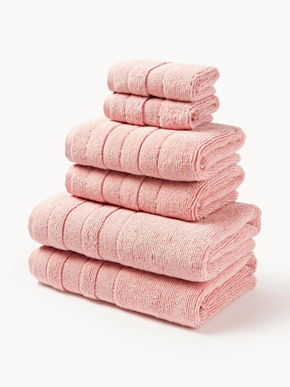 Outlet Set de toallas con borde a rayas Luxe, tamaños diferentes Toallas|Mantas