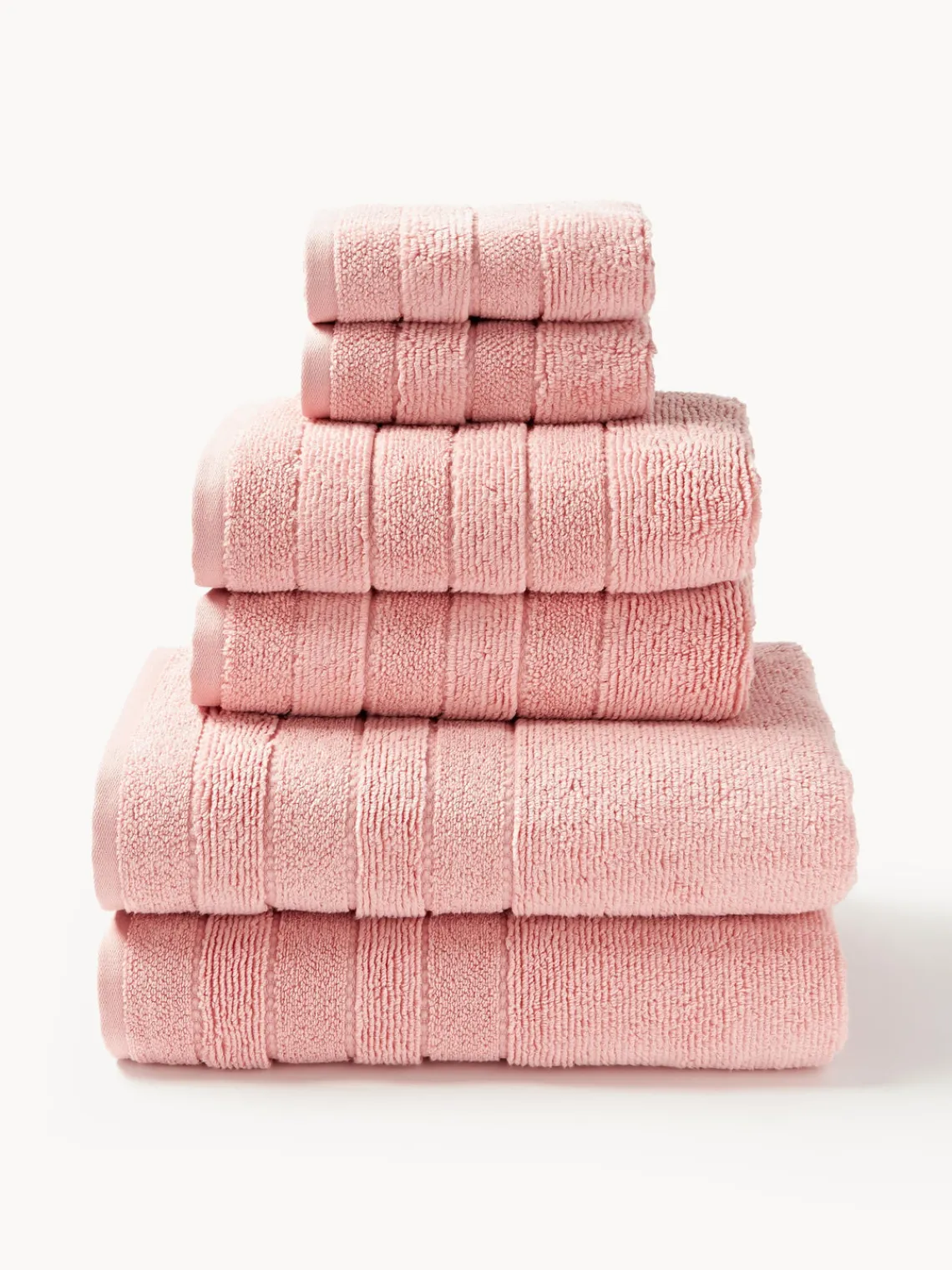 Outlet Set de toallas con borde a rayas Luxe, tamaños diferentes Toallas|Mantas