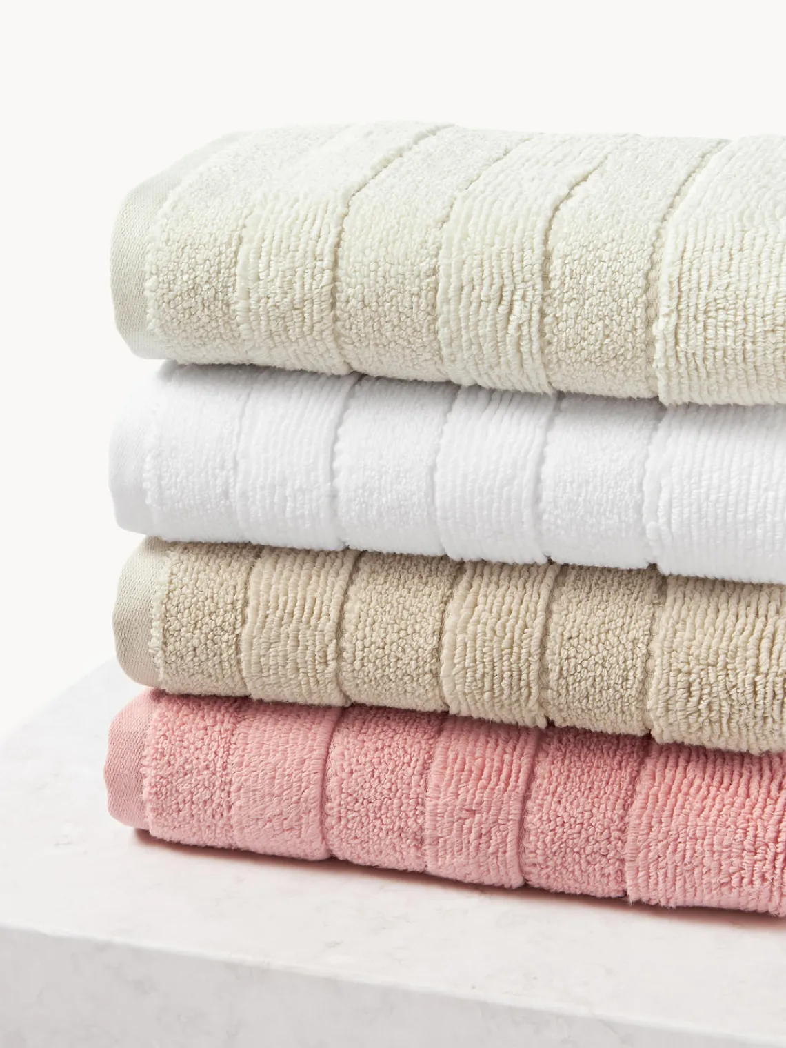 Outlet Set de toallas con borde a rayas Luxe, tamaños diferentes Toallas|Mantas