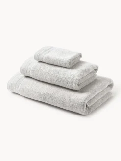 Toallas|Mantas>Westwing Collection Set de toallas de algodón ecológico Premium, tamaños diferentes Gris claro