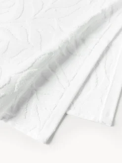 Set de toallas de algodón con relieves Leaf, tamaños diferentes Toallas|Toallas