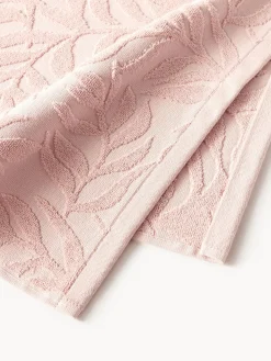 Outlet Set de toallas de algodón con relieves Leaf, tamaños diferentes Toallas|Mantas