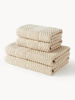 Toallas|Mantas>Westwing Collection Set de toallas Katharina, tamaños diferentes Beige