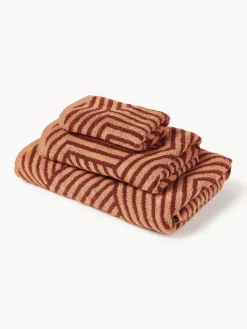 Toallas|Mantas>Westwing Collection Set de toallas lavabos Fatu, tamaños diferentes Tonos terracota