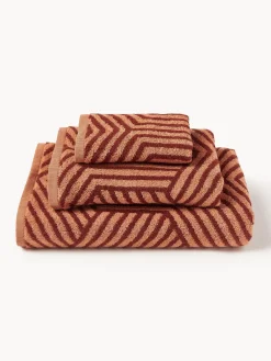 Toallas|Mantas>Westwing Collection Set de toallas lavabos Fatu, tamaños diferentes Tonos terracota
