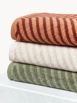 Toallas|Mantas></noscript>Westwing Collection Set de toallas lavabos Fatu, tamaños diferentes Tonos terracota