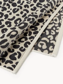 Toallas|Mantas></noscript>Westwing Collection Set de toallas Leo, tamaños diferentes Gris antracita, beige claro