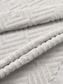 Toallas|Mantas></noscript>Westwing Collection Set de toallas texturizadas Jacqui, tamaños diferentes Gris claro
