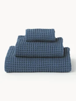 Toallas|Mantas>Westwing Collection Set de toallas texturizadas Ines, tamaños diferentes Gris azulado