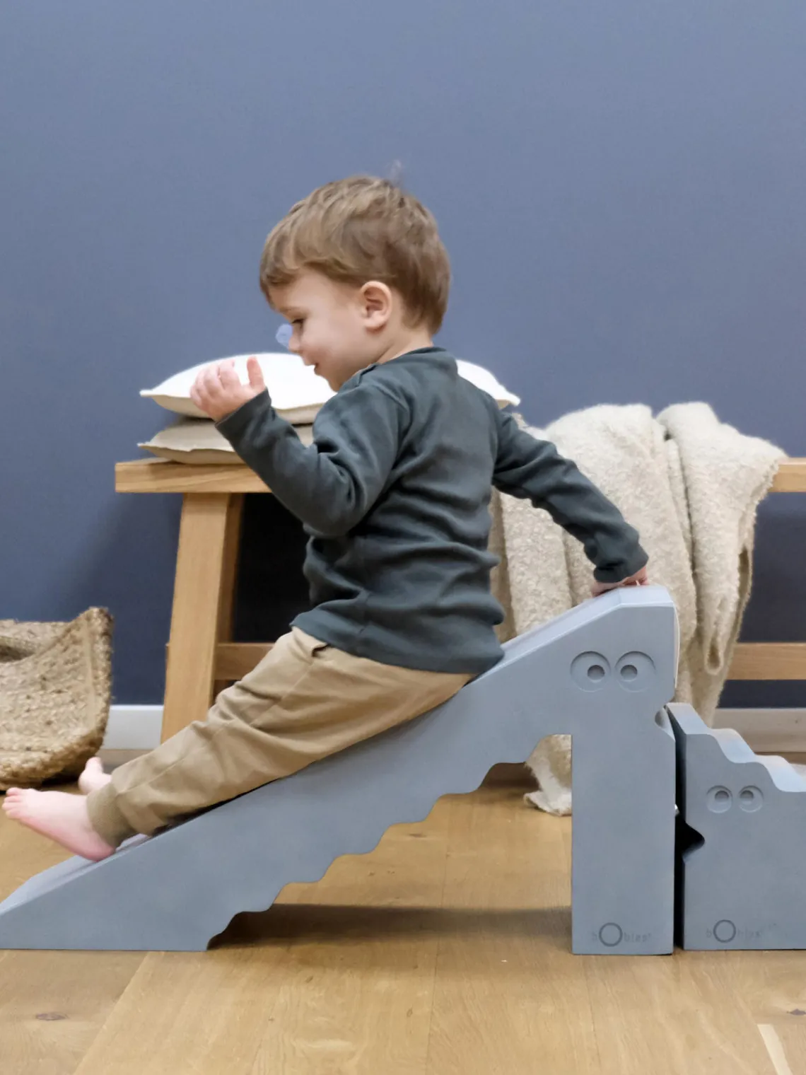 Juguetes A Partir De 1 Año|Decoración Infantil>bObles Set de tobogán y escalada Dino, 2 pzas. Gris azulado, greige