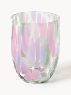 Outlet Set de vasos soplados Big Confetti, 6 uds. Vasos|Vajillas Completas