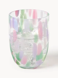 Outlet Set de vasos soplados Big Confetti, 6 uds. Vasos|Vajillas Completas