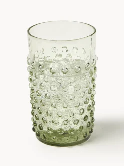 Vasos|Vajillas Completas>ANNA VON LIPA Set de vasos soplaos Hobnail, 6 uds. Verde transparente