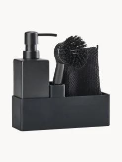 Escurreplatos|Almacenaje De Cocina>Zone Denmark Set lavavajillas con cepillo Zone, 3 pzas. Negro