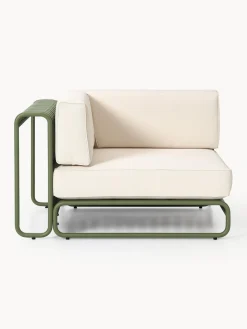Conjuntos Jardín|Muebles De Jardín></noscript>Westwing Collection Set lounge modular Caio, 4 pzas. Blanco Off White, verde oliva