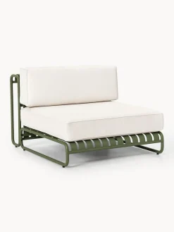 Conjuntos Jardín|Muebles De Jardín></noscript>Westwing Collection Set lounge modular Caio, 4 pzas. Blanco Off White, verde oliva