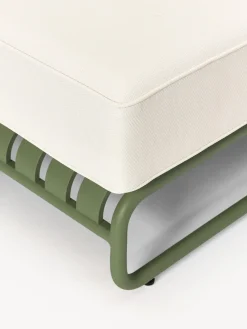 Conjuntos Jardín|Muebles De Jardín></noscript>Westwing Collection Set lounge modular Caio, 4 pzas. Blanco Off White, verde oliva