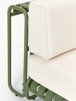 Conjuntos Jardín|Muebles De Jardín></noscript>Westwing Collection Set lounge modular Caio, 4 pzas. Blanco Off White, verde oliva