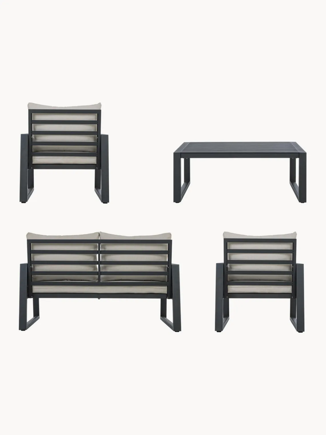 Conjuntos Jardín|Muebles De Jardín>Bizzotto Set lounge para exterior Captiva, 4 pzas.