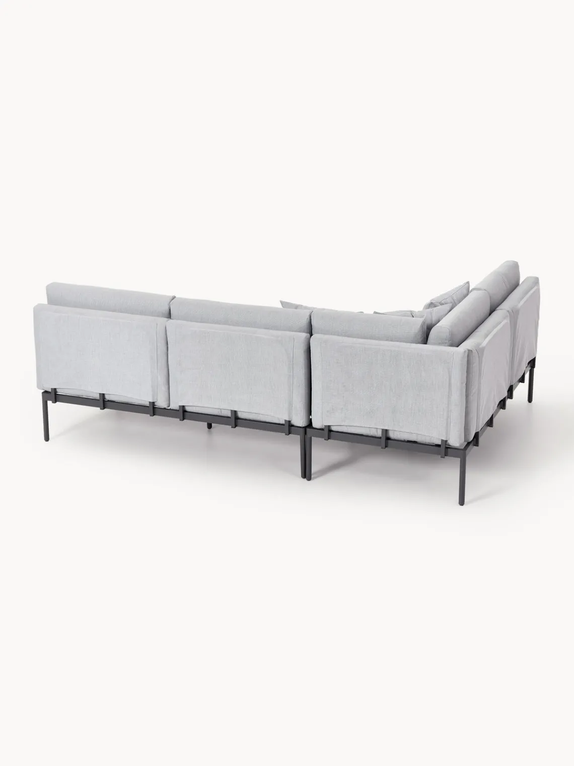 Conjuntos Jardín|Muebles De Jardín>Westwing Collection Set lounge para exterior Linden, 2 pzas. Gris oscuro, gris claro