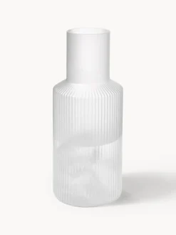 Online Set pequeño de jarra de agua soplada con vaso Ripple, 2 pzas. Jarras De Agua|Menaje De Mesa