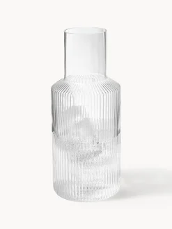 Jarras De Agua|Vajillas Completas></noscript>Ferm Living Set pequeño de jarra de agua soplada con vaso Ripple, 2 pzas. Transparente brillante