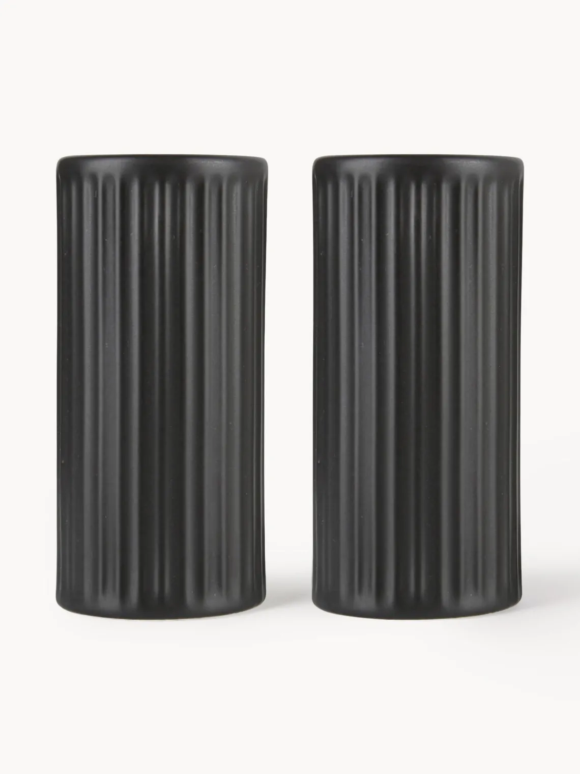 Molinillos De Especias|Molinillos De Especias>Aida Set salero y pimentero Groove, 2 pzas. Negro mate