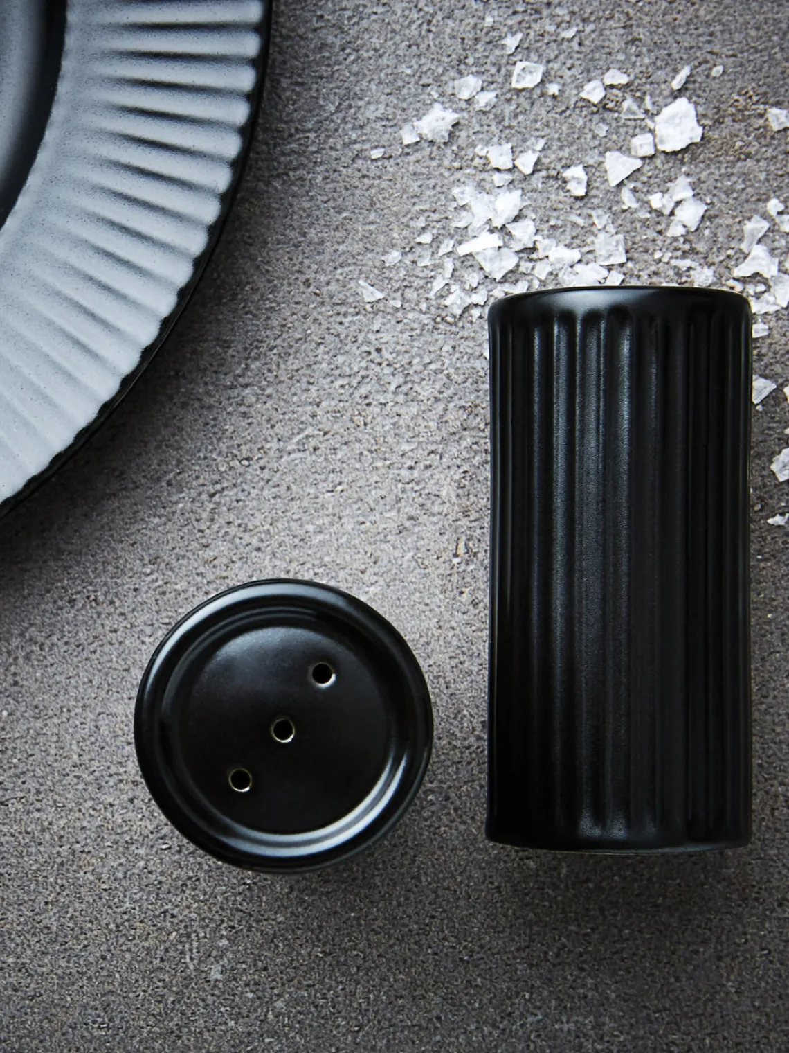 Molinillos De Especias|Molinillos De Especias>Aida Set salero y pimentero Groove, 2 pzas. Negro mate