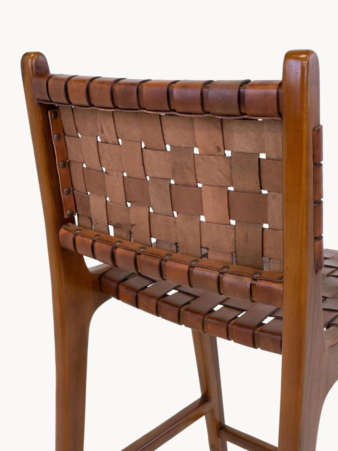 Hot Silla alta de madera de teca tejida Perugia Taburetes Altos|Sillas