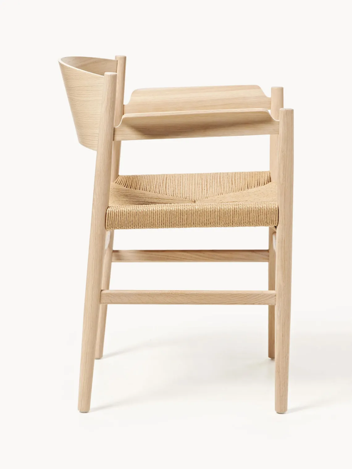 Discount Silla artesanal de madera y mimbre con reposabrazos Nestor Sillas De Madera|Sillas Con Reposabrazos