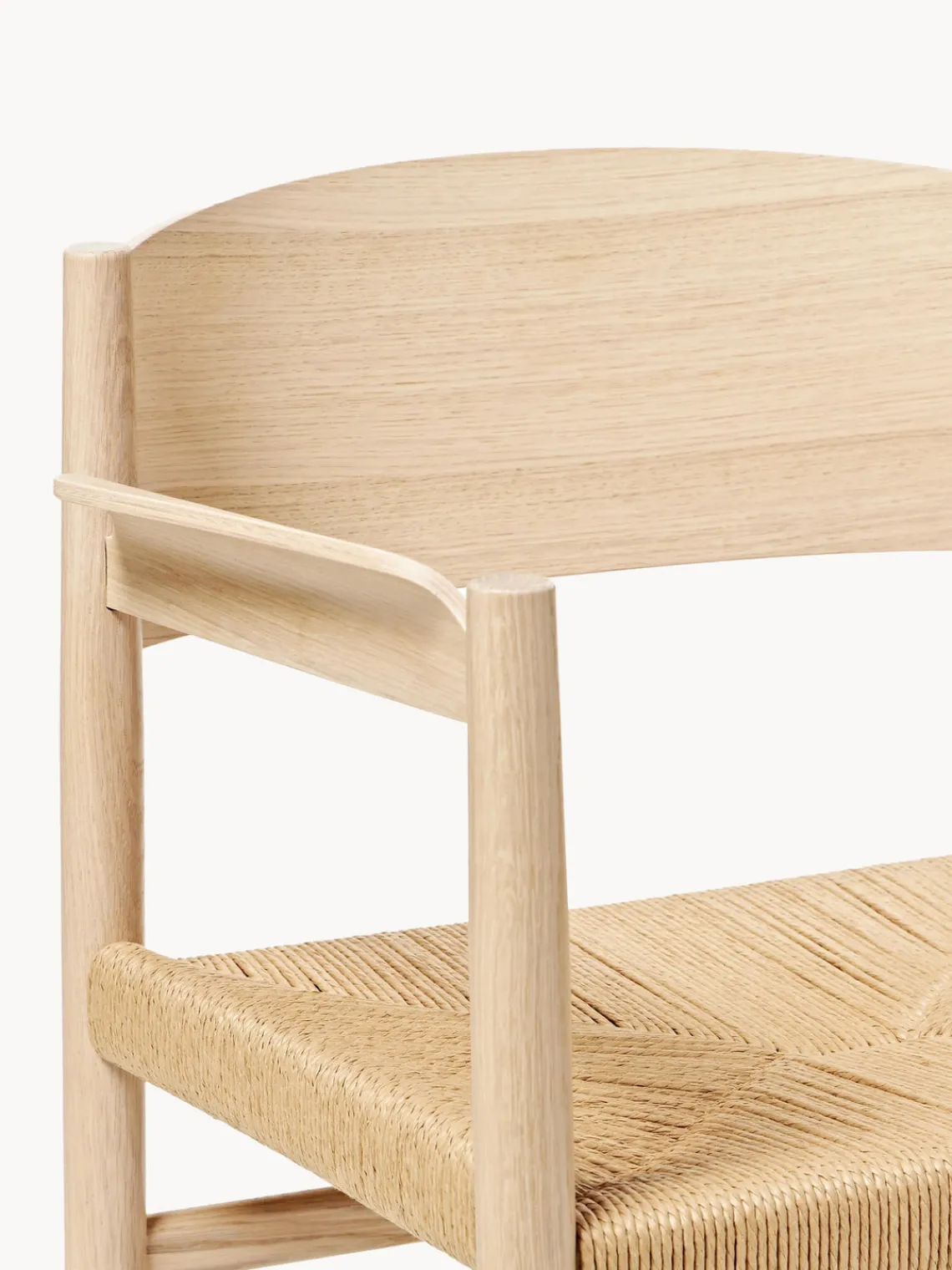 Discount Silla artesanal de madera y mimbre con reposabrazos Nestor Sillas De Madera|Sillas Con Reposabrazos