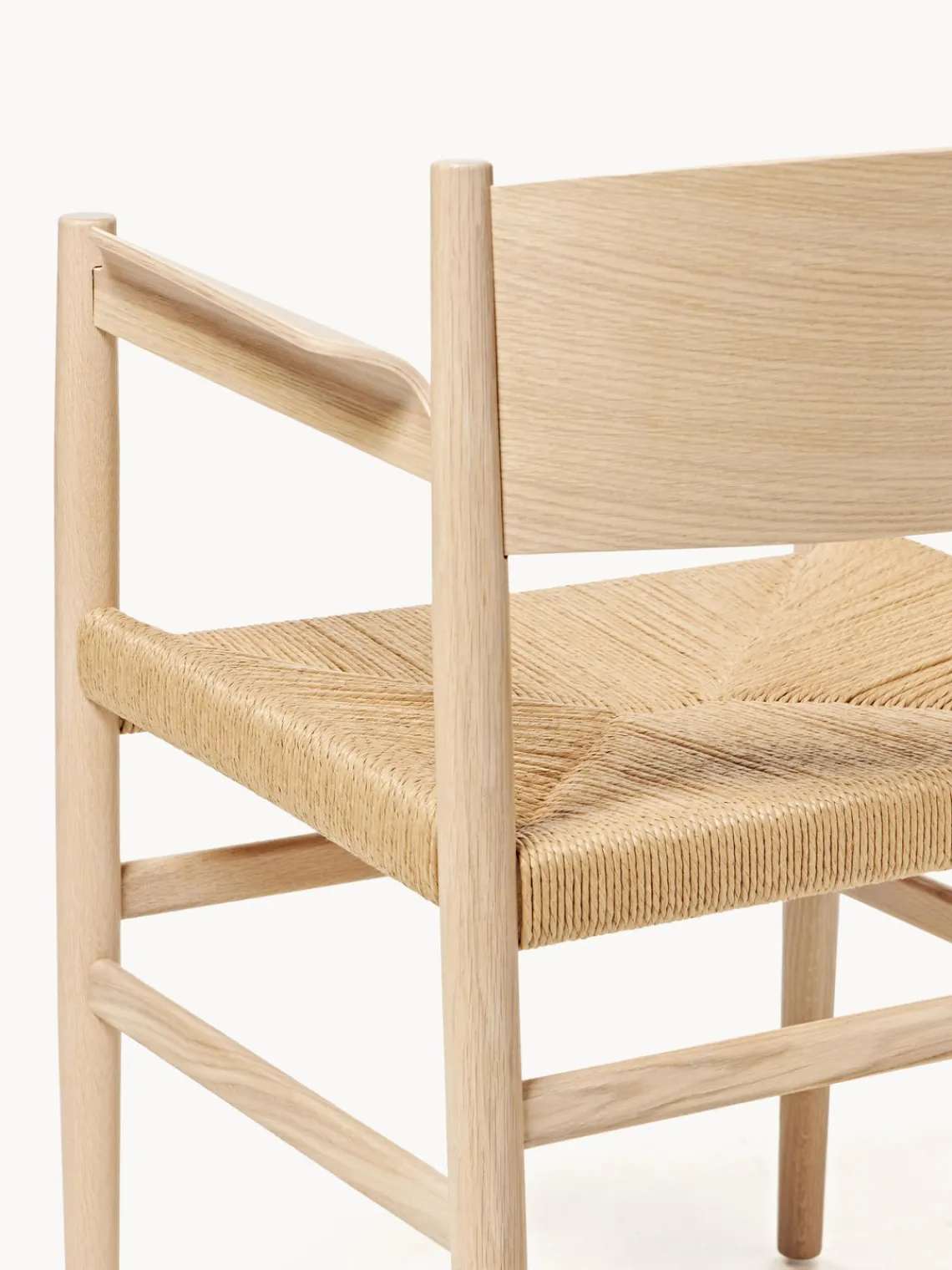 Discount Silla artesanal de madera y mimbre con reposabrazos Nestor Sillas De Madera|Sillas Con Reposabrazos