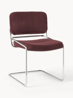 Sillas>Westwing Collection Silla basculante de cuerda Don Cuerda color vino, plateado brillante