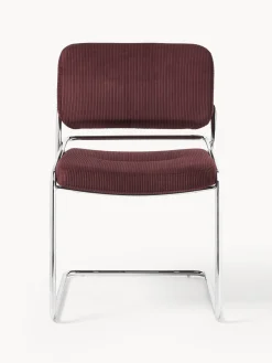 Sillas></noscript>Westwing Collection Silla basculante de cuerda Don Cuerda color vino, plateado brillante