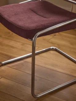 Sillas></noscript>Westwing Collection Silla basculante de cuerda Don Cuerda color vino, plateado brillante