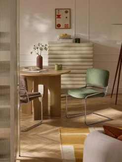 Sillas>Westwing Collection Silla basculante de cuerda Don Cuerda verde oscuro, plateado brillante