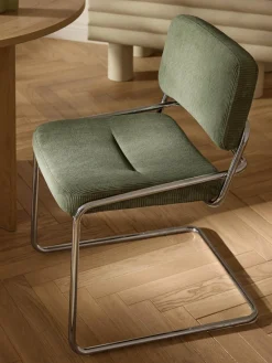 Sillas></noscript>Westwing Collection Silla basculante de cuerda Don Cuerda verde oscuro, plateado brillante