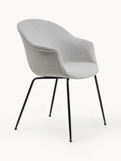 Sillas Con Reposabrazos|Sillas>GUBI Silla con reposabrazos Bat Tejido gris claro, negro mate