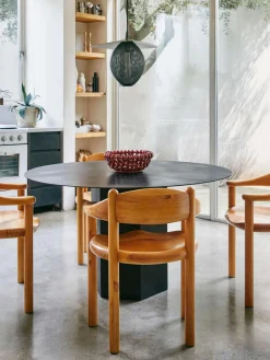 Discount Silla con reposabrazos con madera de pino Daumiller Sillas Con Reposabrazos|Sillas