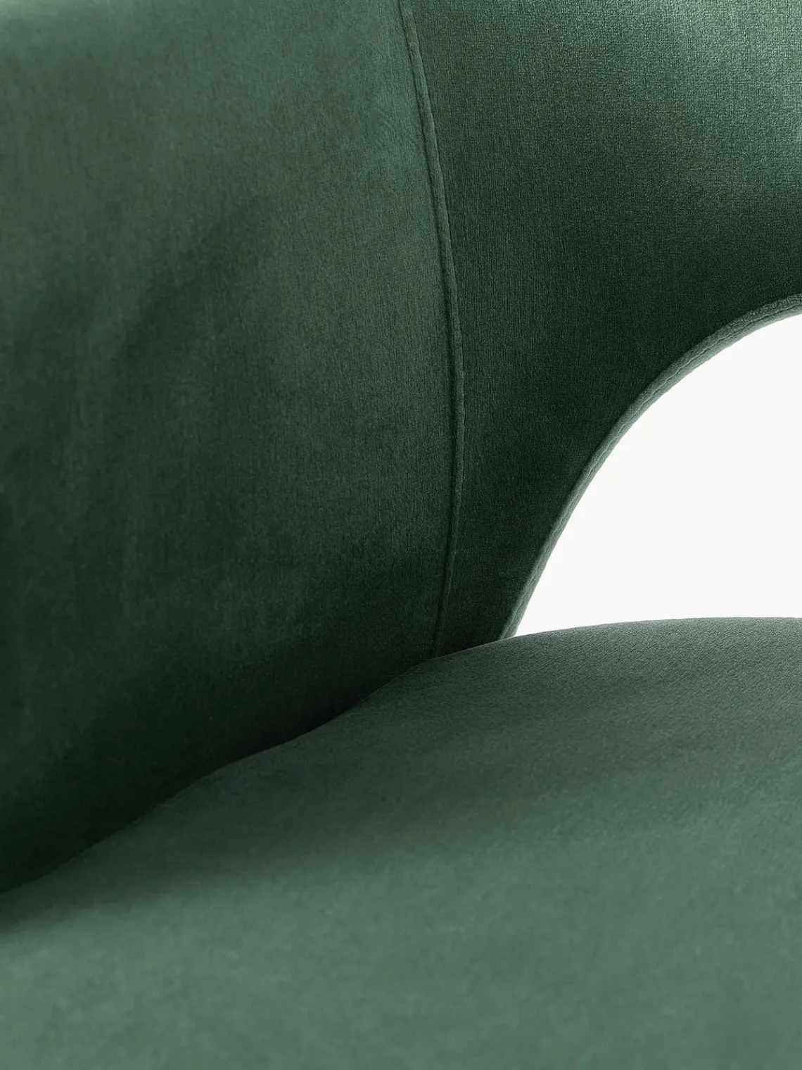 Sillas Con Reposabrazos|Sillas>Westwing Collection Silla con reposabrazos de terciopelo Rachel Terciopelo verde oscuro, negro mate