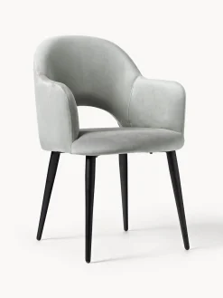 Hot Silla con reposabrazos de terciopelo Rachel Sillas Con Reposabrazos|Sillas