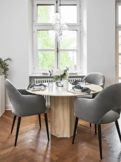 Hot Silla con reposabrazos de terciopelo Rachel Sillas Con Reposabrazos|Sillas