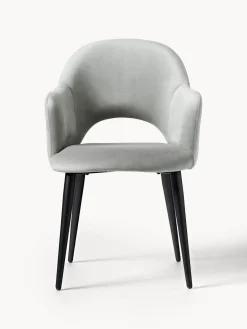 Hot Silla con reposabrazos de terciopelo Rachel Sillas Con Reposabrazos|Sillas