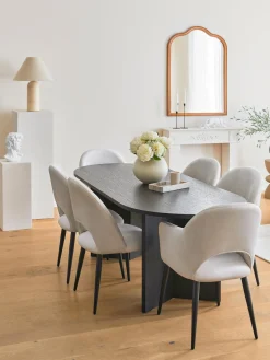 Silla con reposabrazos de terciopelo Rachel Sillas Con Reposabrazos|Sillas